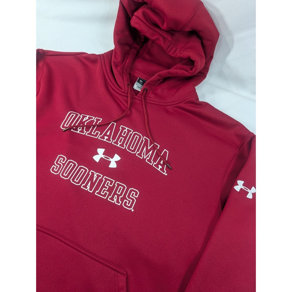Under Armour Oklahoma Sooners Hoodie Mens Large Pullover Hoodie Maroon NCAA